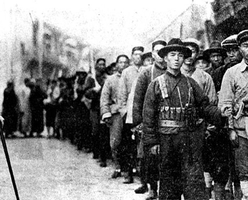 Armed workers in Shanghai uprising 1926-27